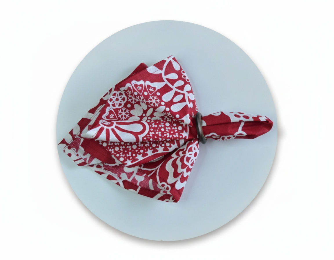 Servilletas Mandala Roja (Set de 4)