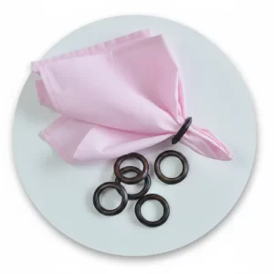 Porta Servilletas Aro de madera (set de 4)